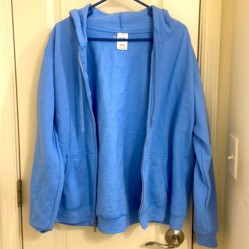 Blue zip up hoodie